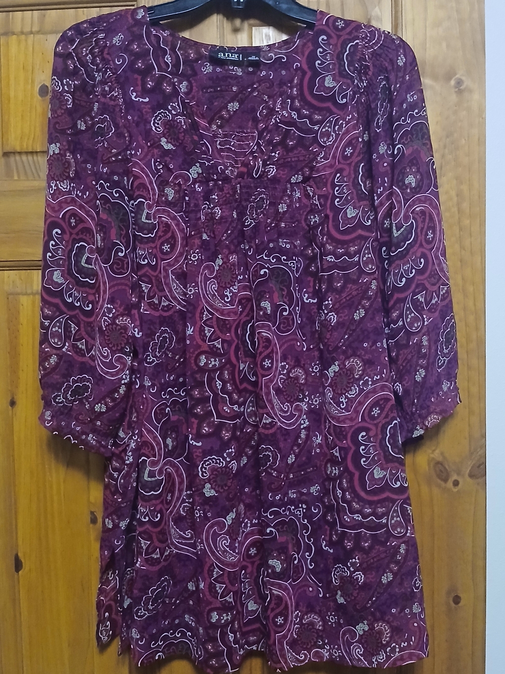 a.n.a Purple Paisley Printed Blouse